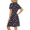 ENJOYNIGHT Womens Nightgown Cotton Sleep Shirt Short Sleeve Nightshirt(Black Flying)