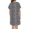 ENJOYNIGHT Womens Nightgown Cotton Sleep Shirt Short Sleeve Nightshirt(Black Zebra)