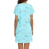 ENJOYNIGHT Womens Nightgown Cotton Sleep Shirt Short Sleeve Nightshirt(Blue Flying)