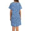 ENJOYNIGHT Womens Nightgown Cotton Sleep Shirt Short Sleeve Nightshirt(Blue Star)