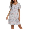 ENJOYNIGHT Womens Nightgown Cotton Sleep Shirt Short Sleeve Nightshirt(Coffee Cup)