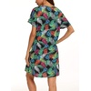 ENJOYNIGHT Womens Nightgown Cotton Sleep Shirt Short Sleeve Nightshirt(Feather1)