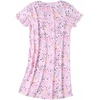 ENJOYNIGHT Womens Nightgown Cotton Sleep Shirt Short Sleeve Nightshirt(Pink)
