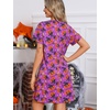 ENJOYNIGHT Womens Nightgown Cotton Sleep Shirt Short Sleeve Nightshirt(Purple Pumkin)