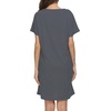 ENJOYNIGHT Womens Nightgown Cotton Sleep Shirt Short Sleeve Nightshirt(Solid Grey)