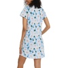 ENJOYNIGHT Womens Nightgown Cotton Sleep Shirt Short Sleeve Nightshirt(White Flower)