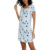 ENJOYNIGHT Womens Nightgown Cotton Sleep Shirt Short Sleeve Nightshirt(White Flower)