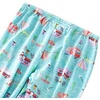 ENJOYNIGHT Womens Pajama Set Cotton Summer Pj Top with Capri Pant Sleepwear(Green Bus)