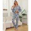 ENJOYNIGHT Womens Cotton Flannel Pajamas Set Plaid Button Pjs Long Sleeve(Grey Dog)