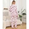 ENJOYNIGHT Womens Cotton Flannel Pajamas Set Plaid Button Pjs Long Sleeve(Pink Floral)