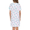 ENJOYNIGHT Womens Cotton Nightgown Short Sleeve Sleepshirt Print Nightshirt(White Flamingo)