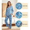 ENJOYNIGHT Womens Cotton Flannel Pajamas Set Plaid Button Pjs Long Sleeve(Good Night)
