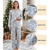 ENJOYNIGHT Womens Cotton Flannel Pajamas Set Plaid Button Pjs Long Sleeve(Snowflake)