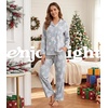 ENJOYNIGHT Womens Cotton Flannel Pajamas Set Plaid Button Pjs Long Sleeve(Snowflake)