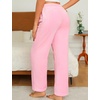 ENJOYNIGHT Women Fleece Pajama Pant Fluffy Sleep Bottoms Plush Lounge Pjs(Pink)