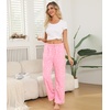 ENJOYNIGHT Women Fleece Pajama Pant Fluffy Sleep Bottoms Plush Lounge Pjs(Pink Star)