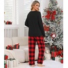 ENJOYNIGHT Women Fleece Pajama Pant Fluffy Sleep Bottoms Plush Lounge Pjs(Red Lattice)