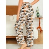 ENJOYNIGHT Women Fleece Pajama Pant Fluffy Sleep Bottoms Plush Lounge Pjs(White Dog)